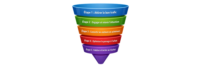 Les 5 étapes d'un funnel d'acquisition e-commerce