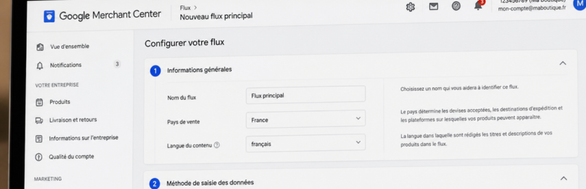 Le compte Google Merchant Center, outil central pour Google Shopping
