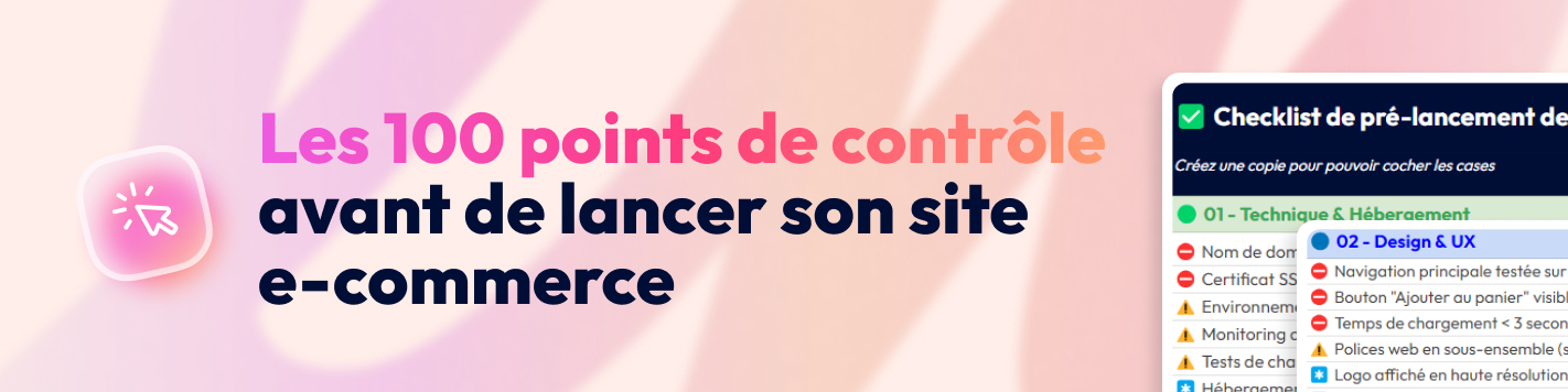 Checklist des 100 points de contrôle e-commerce