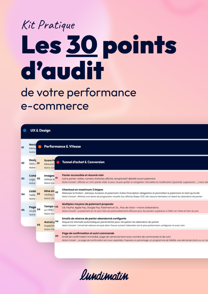 Kit Audit 30 points de la performance e-commerce